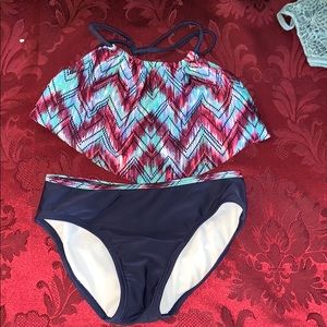 Girls Target Bikini Swimsuit. Multi Color